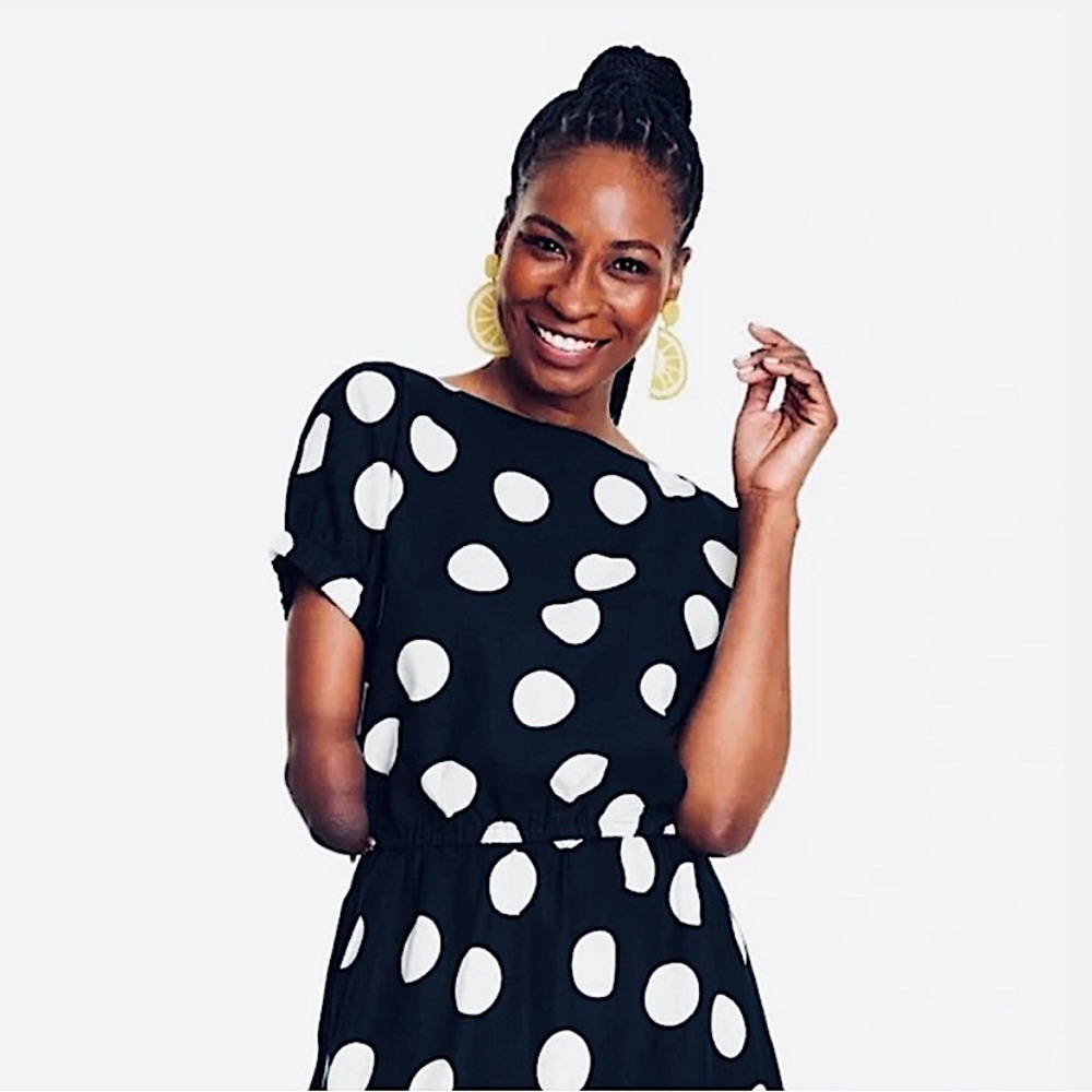 NWT Tabitha Brown Polka Dot Crop Top